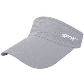YAMEE Visor Cap Men's Ultra-Light Visors Sun Visor for Men and Women Sun Hat Summer Hat Beach Hat Unisex Sports Sunvisor Cap Sports Sun Visor Golf Tennis Cap, 1 / grey