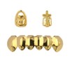 Hip Hop Gold Plated Mouth Grillz set 2pcs Single Top&