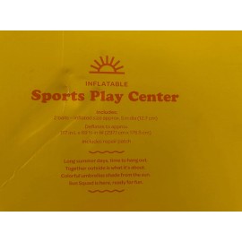 Sun Squad Inflatable Pool Sports Play Center Basketball Volleyball