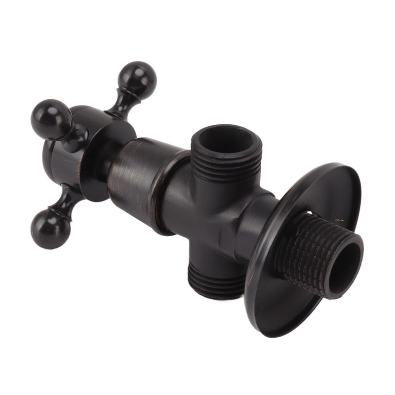 Angle Stop Valve Retro Copper Cross Handle Water Stop Valve