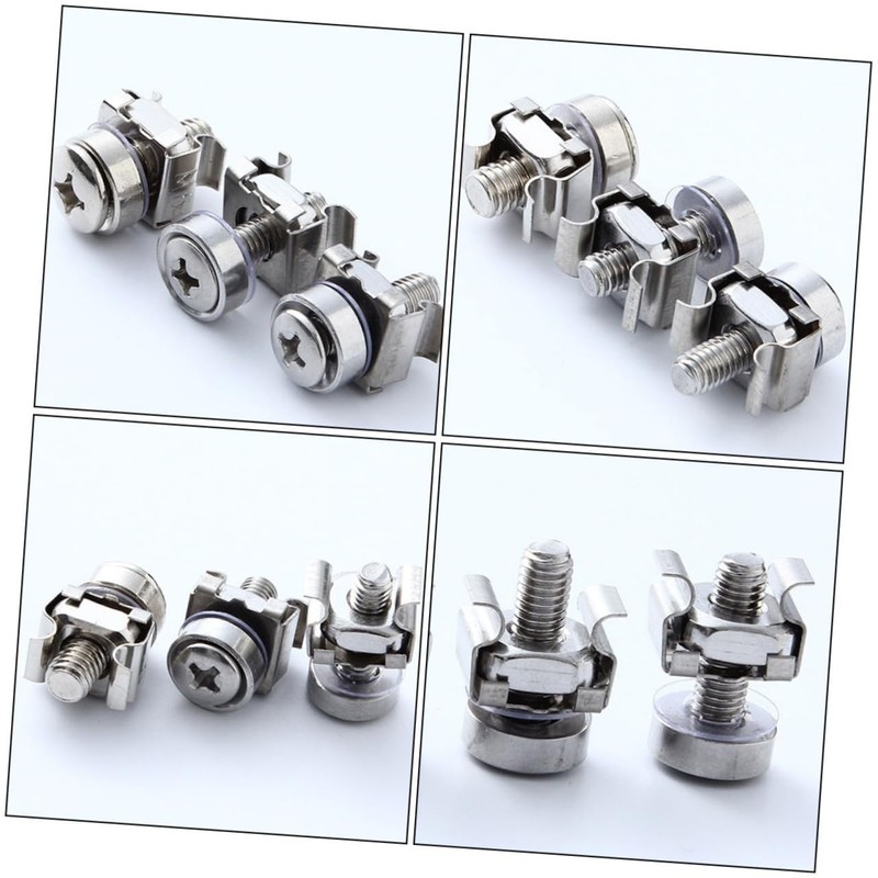 Healeved 50sets Cabinet Mounting Screw Set Square Hole Screws for