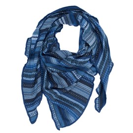 Invero, Merino Triangular Scarf Tiziana 100% Wool, blue