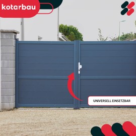 KOTARBAU® Door Handle Set 72 mm Long Plate White Profile Cylinder for Doors Gates Gates