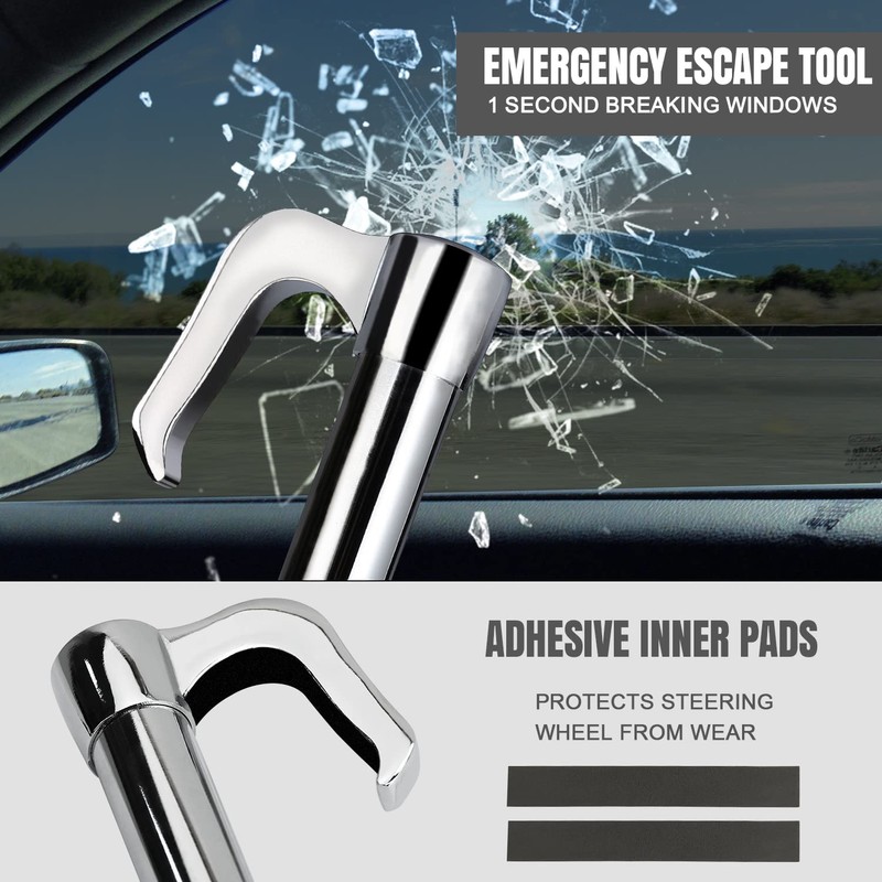 ROADGIVE Steering Wheel Lock Anti-Theft Device, Retractable Universal Brake Lock