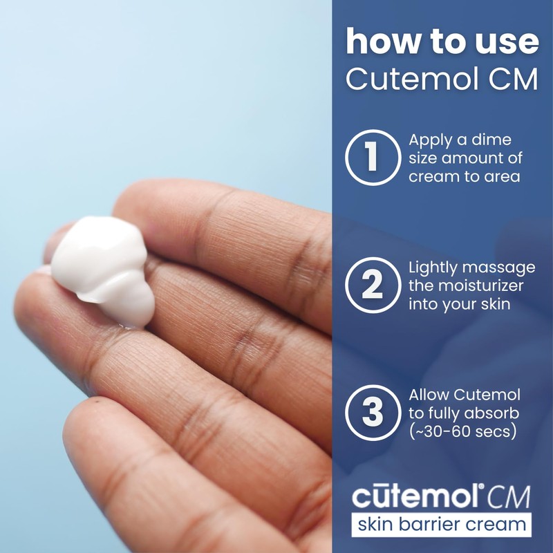 Cutemol CM Emollient Cream - Natural Beeswax & Ceramides for