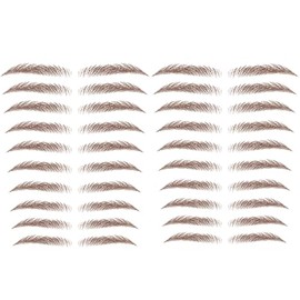 Yesallwas 2 Sheets Eyebrow Tattoo Brown tattoo brow Stick on Eyebrows for Men Women False Eyebrows Transfer Stickers 4D Hair -like Eyebrow Makeup (Brown-02)