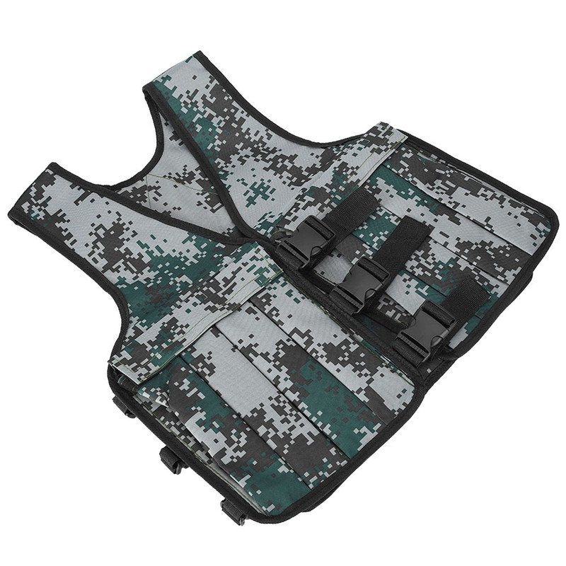 20KG / 44LBS Adjustable Camouflage Weighted Vest Training Workout Fitness