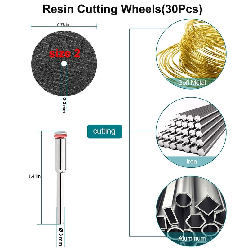 Cutting Wheel Set Compatible with Plastic 60pcs for Rotary Tool,