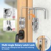BiceNoning Sliding Door Loop Lock, 90/180 Degree Stainless Steel Patio