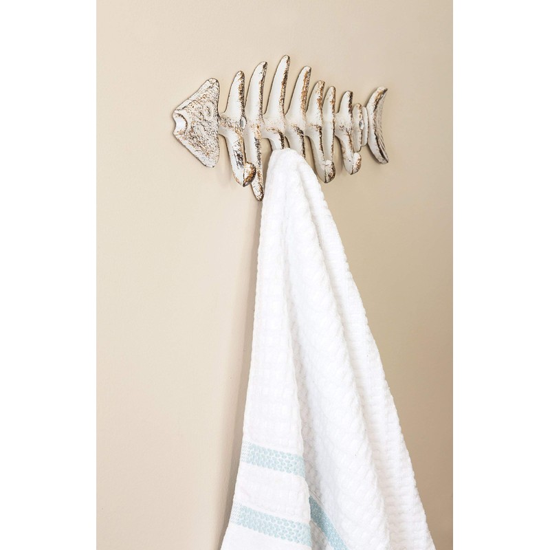 Decorative Fish Bones Wall Mount Towel Rack by Comfify -