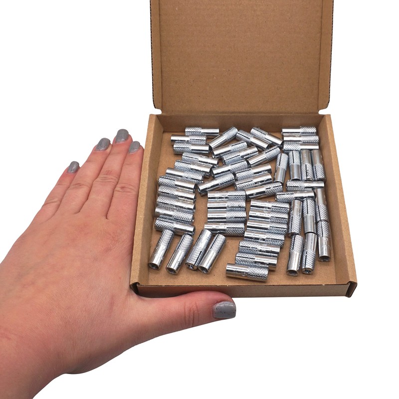 SKIR'CO Pack of 50 Knurled Drip Anchors M6 x 25