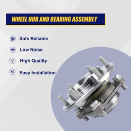 KUSATEC 950-004 Front Wheel Bearing and Hub Assembly Compatible with 2003-2019 Toyota 4Runner, 2007-2009 FJ Cruiser, 2005-2019 Tacoma, 6 Lug Bolts w/ABS