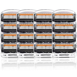 Gillette Replacement Blade ProGlide Replacement Blade Compatible Razor 5 Blade ProGlide Fusion Compatible Black (16)