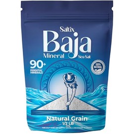 Saltix Baja Mineral Sea Salt - Natural Grain, 8 oz (1/2 lb), 160+ Servings – 100% Natural & Unrefined, Hand-Harvested from the Sea of Cortez – Mineral Rich, Low Sodium, Perfect for Cooking, Finishing & Hydration