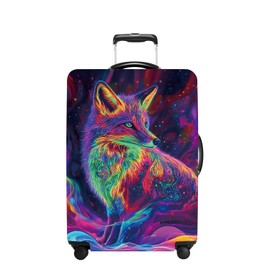 THISFIND Fox Luggage Cover Elastic Suitcase Cover Protector Fits 20-34 Inch Suitcase Travel Accessories (M(24-26inch suitcase))