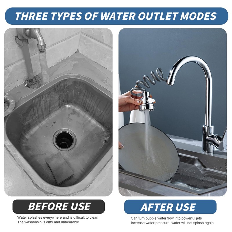 Tap Attachment Tap Extension Multifunctional Extension Tap with 3 Jet