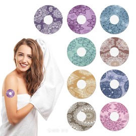 Freestyle Libie 2 Plasters, Blood Glucose Monitor Accessories, Waterproof & Breathable Stickers, Waterproof Plasters for Freestyle Libie, for Sports, Swimming, Showering, Outdoor Activities, Pack of 9