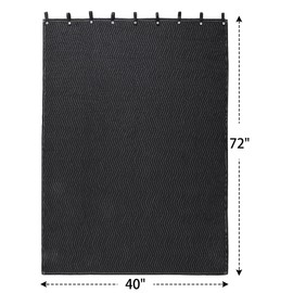 HOMBYS Large Sound Dampening Blanket-96 x80 Sound Absorbing Studio Blanket with Grommets for Basements, Sound Dampening Curtains Recording Studio Use-1 Pack (Black, 72"x40")