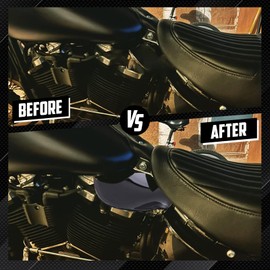 cooideamoto Motorcycle Air Heat Deflector Air Deflector Reflective Saddle Shields Fit for Harley Softail Fat Bob FXFBS Breakout FXBR Low Rider Street Bob 2018-2023 (Smoke)