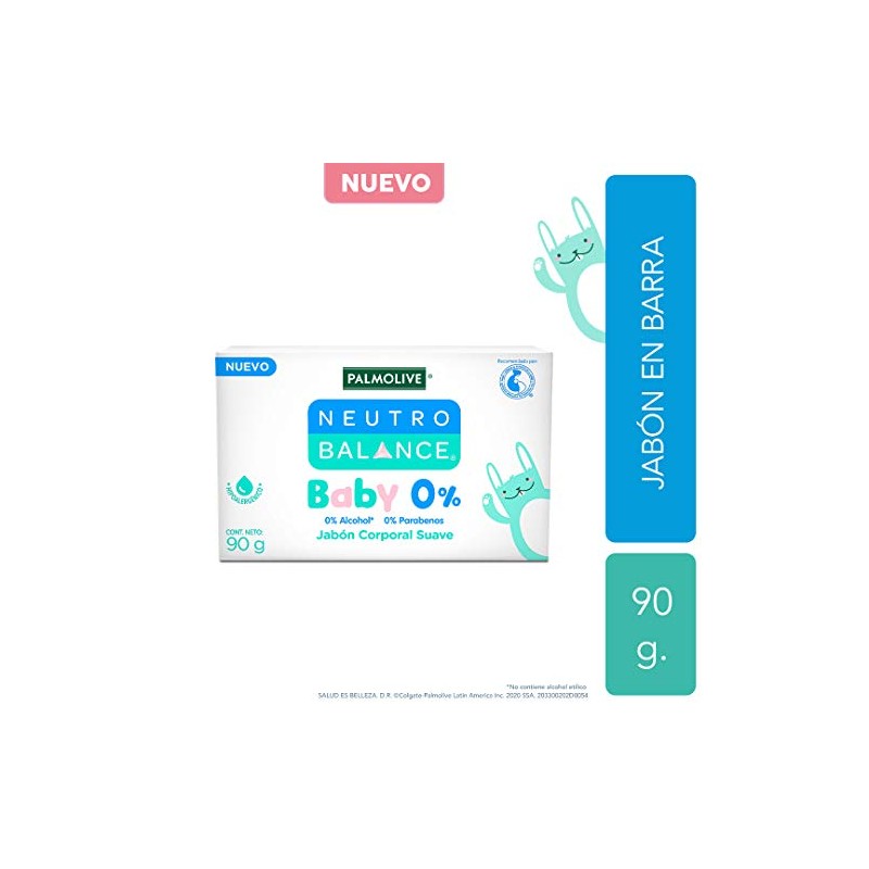 Neutro Balance Baby, Jabón en barra para bebé, 0% 90gr