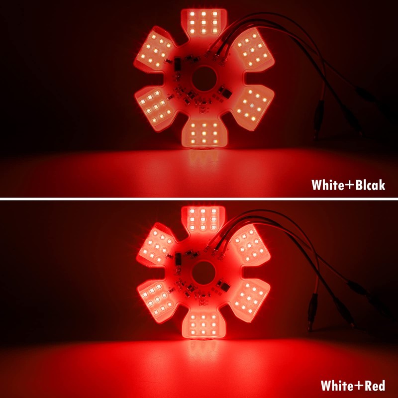 Partsam 2Pcs Ultra-Thin Hex Style Dual Function Interior 54 LED