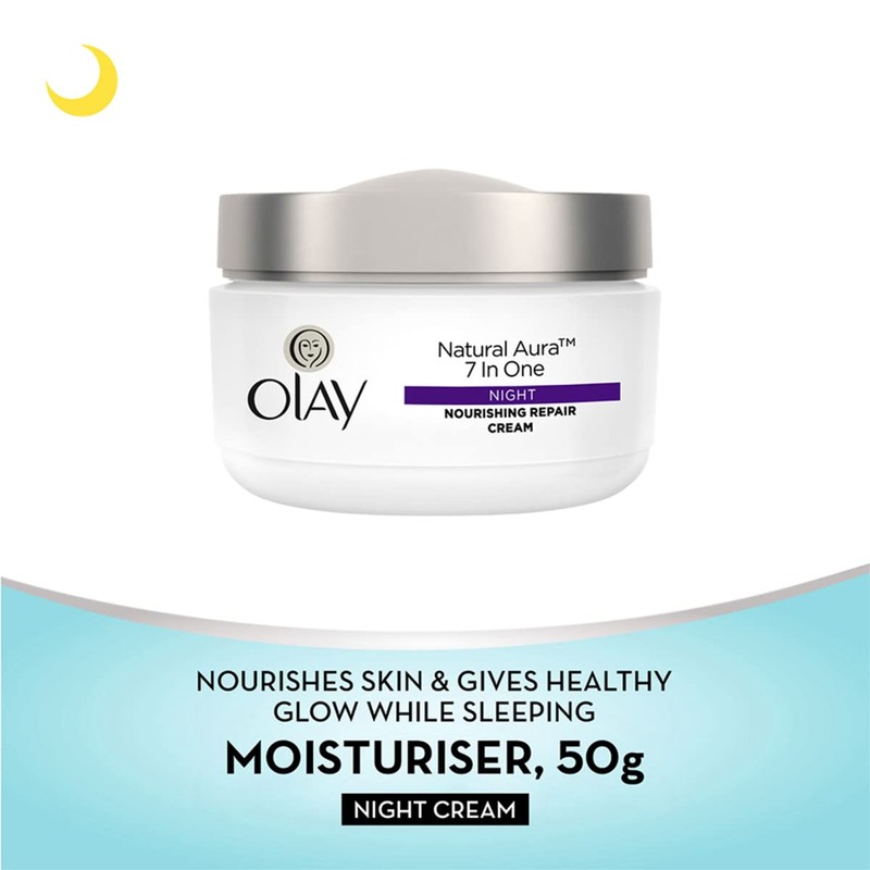 OLAY NATURAL WHITE 7 IN ONE NIGHT NOURISHING REPAIR CREAM