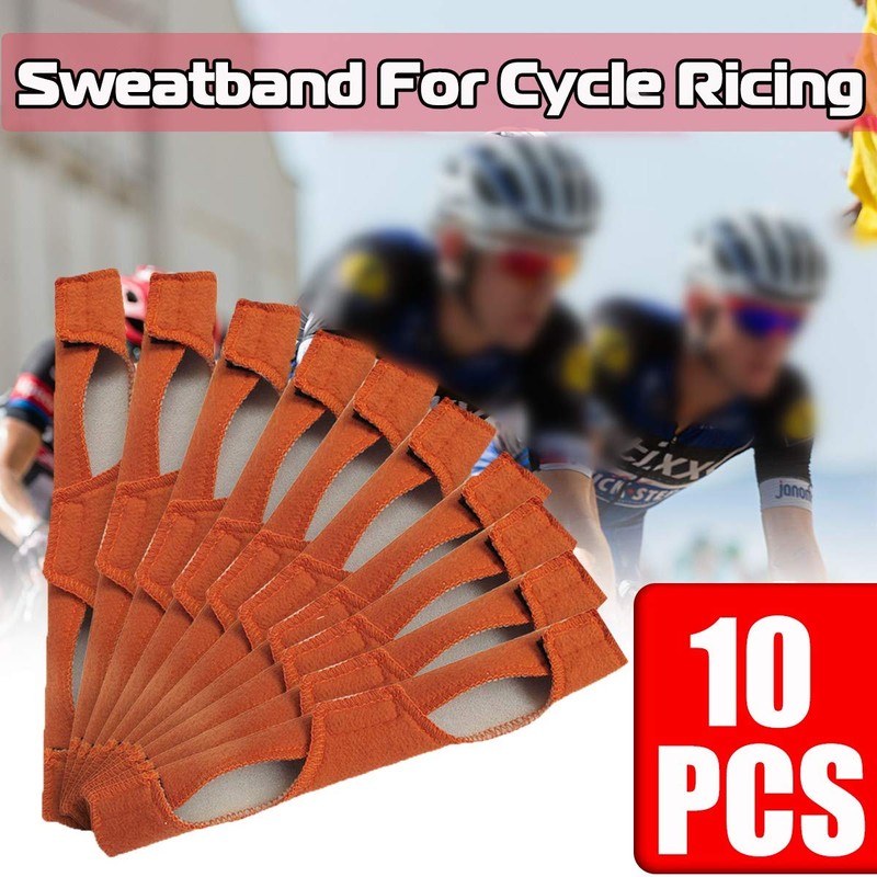 TOPWA 10PCS Sweatband welding Brown Sweatband Hard Hat Headbands for