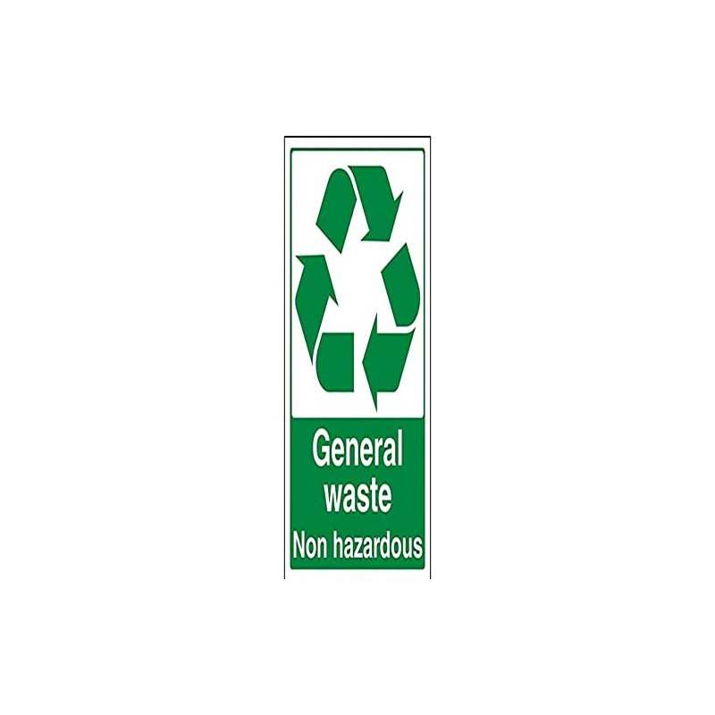 V Safety General Waste, Non Hazardous Recycling Sign - 200mm