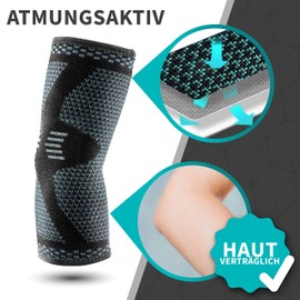 Vigo Sports elbow bandage, machine washable - anti-sweat tennis elbow bandage for men and women - elbow bandage for fitness and to prevent pain - elbow bandages for men, blue, xl