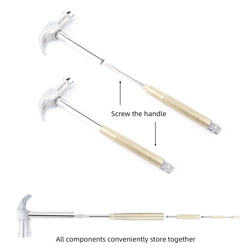 6 in 1 Hammer & Screwdriver Tool Multitool Set Claw