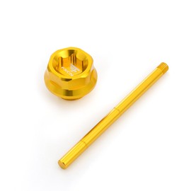 DEFUMP PROCNC Motorcycle ATV Aluminum Oil Dip Stick Filler Cap Dipstick Fit for Raptor 700R YFM700R 2008-2020 Raptor 660R YFM660R 2001-2005 YFZ450 2004-2009 YFZ450 2012-2013 (Gold)