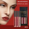 Kit Lápiz Labial Líquido Mate De Larga Impermeabl Y Duración