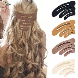 12PCS Flat Hair Clips, Lay Down Claw Clips for Women, Flat Claw Clips for Thin Hair, Matte Lay Down for Women 3 Sizes Alligator Hair Clips