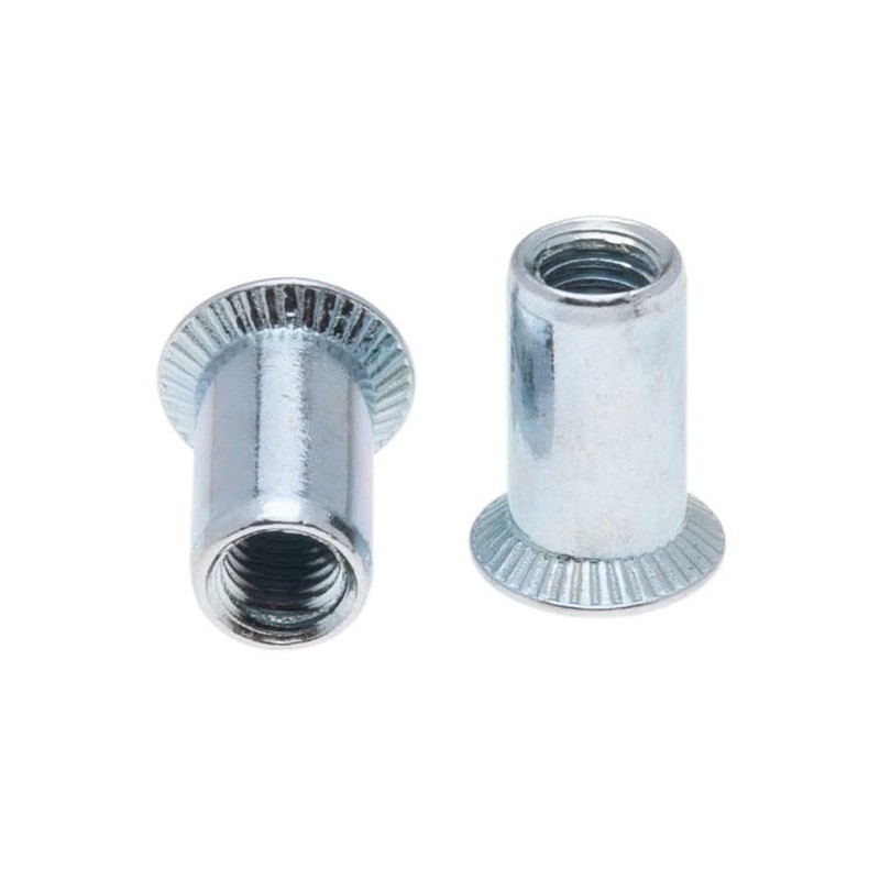 M6 Blind Rivet Nuts, Countersunk Head Round Body Open-ended Threaded