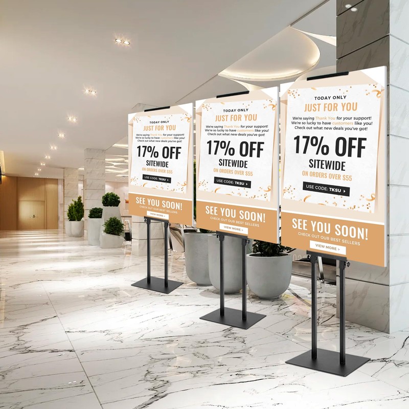 STANDNEE 4PACK Adjustable Poster Holder, Foam Board Stand for Display,
