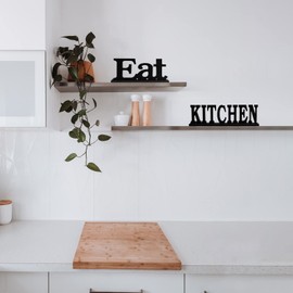 Kitchen Sign for Home Decor, Wooden Kitchen Block Letters Rustic Tabletop Words Decor (Kitchen)