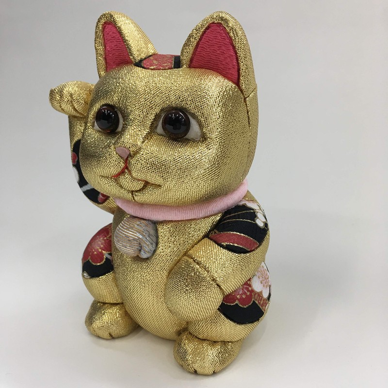 Maneki Neko Large Feng Shui Gold Traditional Craftsman Toko Kakinuma