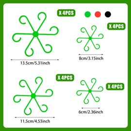 SAIIURV 12 Stück Pflanzenstütze Staudenhalter Kunststoff Pflanzenhalter Pflanzen Stütze Pflanzenklammern zur Unterstützung Stützring Garten Pflanzenstützen Ring für Zimmerpflanzen Tomaten