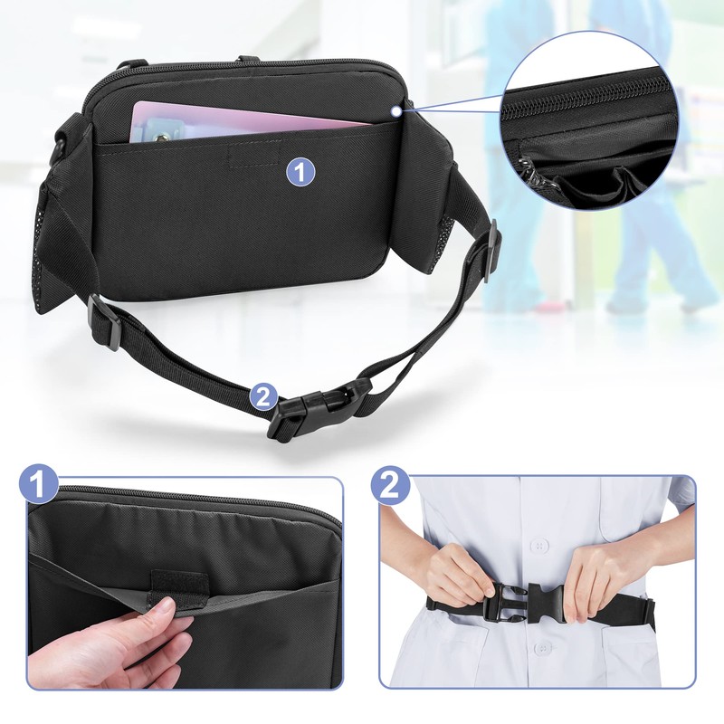 Damero Nurse Fanny Pack with Multi-Compartment, Nurse Tool Belt Utility