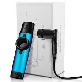 Electric Kazoo With Pickup, Professional Metal Kazoo with 5 Pcs Extra Membranes, 9.8ft Replaceable Cable and Jack, Adjustable Tone Music Instrument for Adults/Music Lovers(Electric Blue)