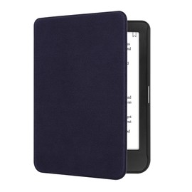 kwmobile Case Compatible with Tolino Shine 3 Cover - Microfiber E Reader Magnetic Flip Cover - Blue