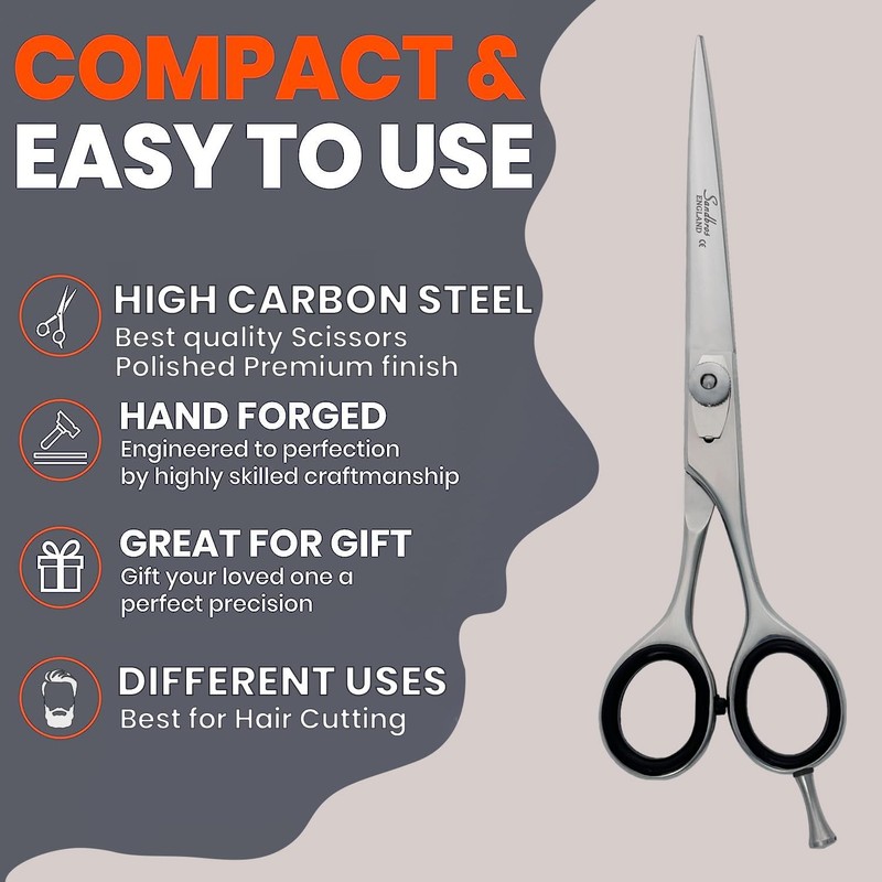 SANDBROS 7 INCH Professional Hairdressing Scissors Barber Hair Cutting Salon