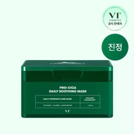 VT Cosmetics [1일 1팩] VT 프로 시카 데일리 수딩 마스크 (30매입) [1 Pack a Day] VT Pro Cica Daily Soothing Mask (30 Sheets)