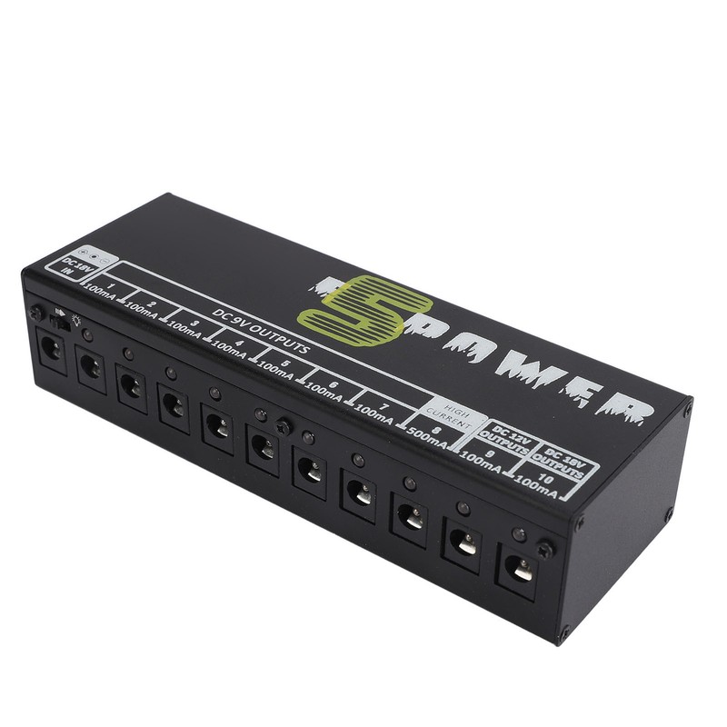 Guitar Effect Pedal Power Supply 10 Independent DC 9V 12V