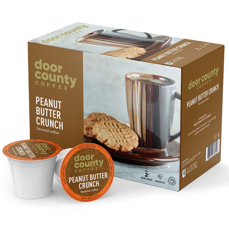 Door County Coffee Peanut Butter Crunch Flavored Coffee - 10