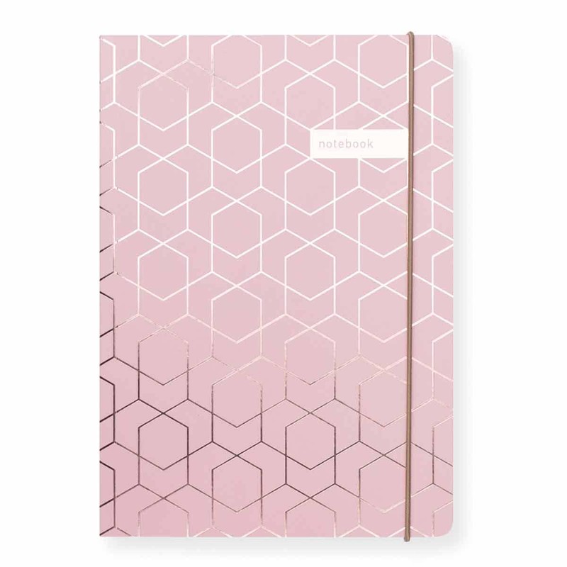 Matilda Myres Notebook & Pen - Rose Gold Foil -