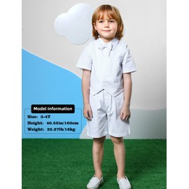Christening Outfit for Baby Boys Baptism Suit White Tuxedo 3-4T