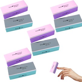Nail Polishing Block, Pack of 8 Nail Files Block, Nail Polisher for Natural Nails, Nail Buffers, Nail Care File, 4-Way Nail Polisher for Nails, Buffer for Nails, Nail Buffer for Gel Nails, Washable