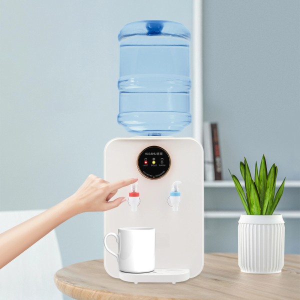HUASHU 500ml Top Loading Hot Cold Water Dispenser Tabletop Countertop