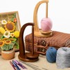ZMShenMa Wooden Rotatable Spool Holder, High-Performance Magnetic Hand Woven Yarn